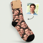Calzini personalizzati con foto stampata e punta nera